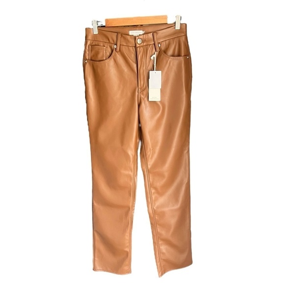 Good American - NWT Better Than Leather Good Icon in Burnt Caramel002 Sz 8 - Picture 4 of 12